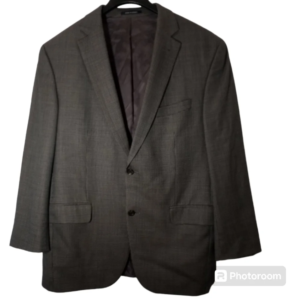Daniel Cremieux Classic Nailhead Sport Jacket Charcoal Gray Mens 42R